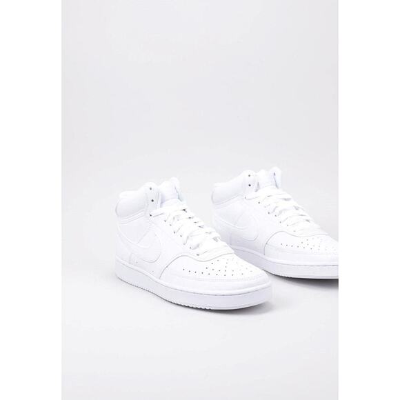 NWT Nike Men\'s Court Vision Mid Shoe, White/White-White, 9.5 Regular US main image 5